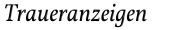 traueranzeigen